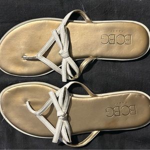 Women’s BCBG Bow White Sandals